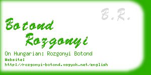 botond rozgonyi business card